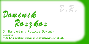 dominik roszkos business card